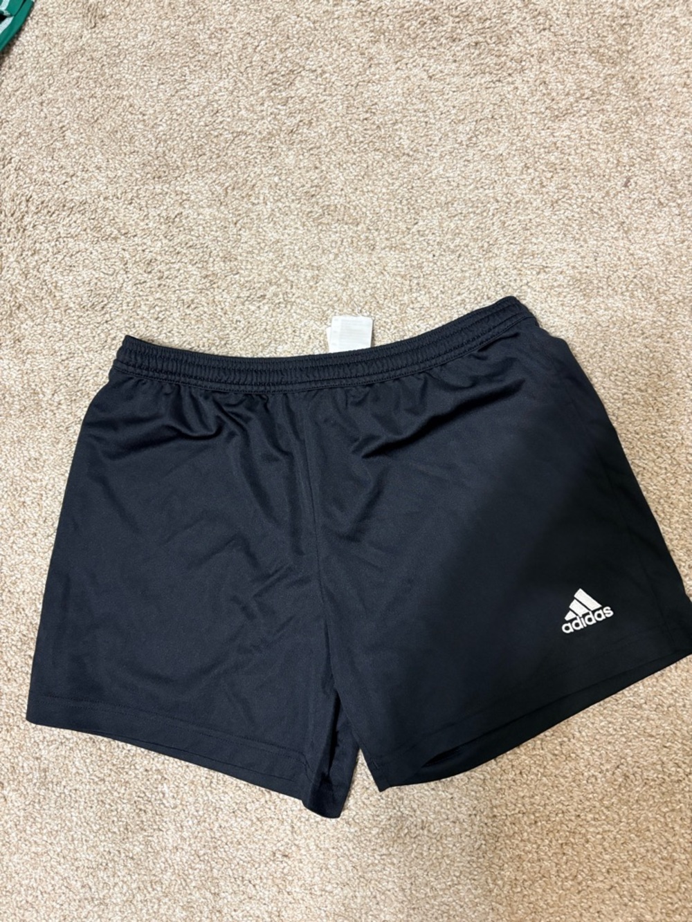 adidas Black Performance Shorts with White Logo